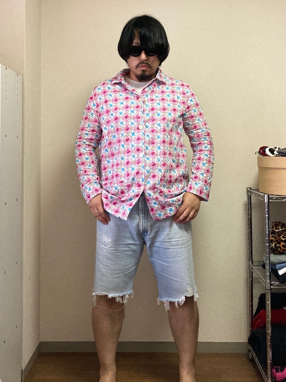 シュプリームアートプリント デニムショートパンツ シュプリームアート