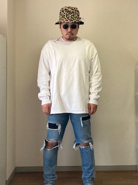 「Gramicci（グラミチ）のアイテム（帽子）」を使った、dateoさん（メンズ・174cm）の夏コーディネート