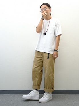 「ロールアップ」｜「アイテム（ラッピングキット）」を使った、YANCHAさん（メンズ・167cm）の夏コーディネート