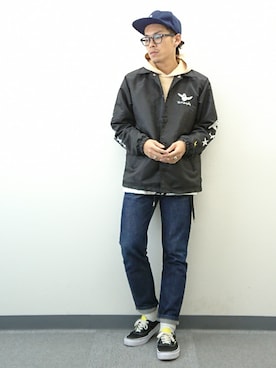 YANCHAさんの「＜VANS（バンズ）＞ ERA59 NEON LEATHER/スニーカー ◆」を使ったコーディネート