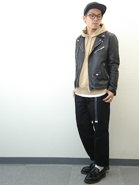 「IOSSELLIANI（イオッセリアーニ）のアイテム」を使った、YANCHAさん（メンズ・167cm）の秋コーディネート