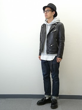 「IOSSELLIANI（イオッセリアーニ）のアイテム」を使った、YANCHAさん（メンズ・167cm）の秋コーディネート