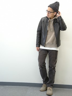 「アイテム（福袋/福箱、ブラック系）」を使った、YANCHAさん（メンズ・167cm）の冬コーディネート