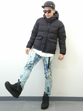 「アイテム（福袋/福箱、ブラック系）」を使った、YANCHAさん（メンズ・167cm）の冬コーディネート