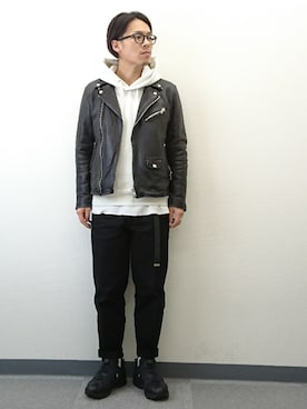 「IOSSELLIANI（イオッセリアーニ）のアイテム」を使った、YANCHAさん（メンズ・167cm）の冬コーディネート