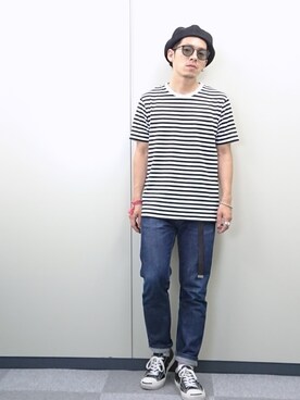 「ジャックパーセル」｜「アイテム（雑貨/ホビー）」を使った、YANCHAさん（メンズ・167cm）の夏コーディネート