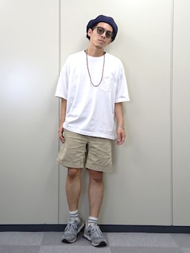 「グラミチ」｜「アイテム（雑貨/ホビー）」を使った、YANCHAさん（メンズ・167cm）の夏コーディネート