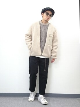 「ジャックパーセル」｜「アイテム（その他アウター）」を使った、YANCHAさん（メンズ・167cm）の冬コーディネート