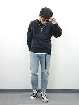 「平成最後のWEARISTAセンバツ」｜「アイテム（キャスケット）」を使った、YANCHAさん（メンズ・167cm）の春コーディネート