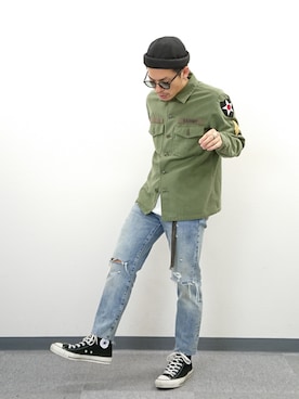 「IOSSELLIANI（イオッセリアーニ）のアイテム」を使った、YANCHAさん（メンズ・167cm）の春コーディネート