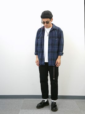 「SCYE BASICS（サイベーシックス）のアイテム（その他パンツ）」を使った、YANCHAさん（メンズ・167cm）の春コーディネート