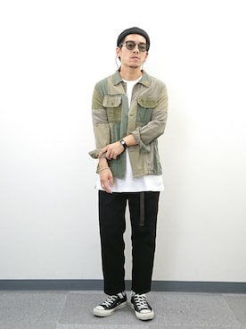 「IOSSELLIANI（イオッセリアーニ）のアイテム」を使った、YANCHAさん（メンズ・167cm）の夏コーディネート