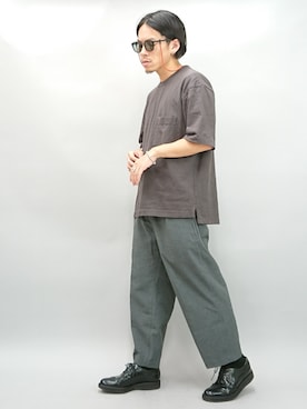 「IOSSELLIANI（イオッセリアーニ）のアイテム」を使った、YANCHAさん（メンズ・167cm）の秋コーディネート