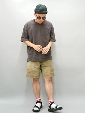 「グラミチ」｜「アイテム（財布/小物）」を使った、YANCHAさん（メンズ・167cm）の夏コーディネート
