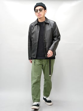 「ADAM ET ROPE'（アダムエロペ）のアイテム（その他アウター）」を使った、YANCHAさん（メンズ・167cm）の春コーディネート