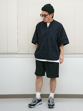 「アイテム（ニットキャップ/ビーニー）」を使った、YANCHAさん（メンズ・167cm）の夏コーディネート