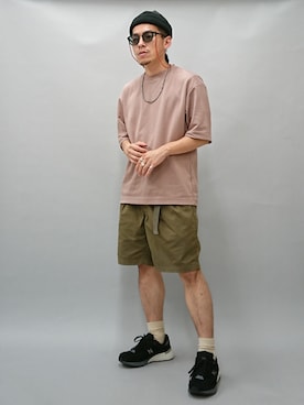 「UNIQLO（ユニクロ）の50色ソックス（消臭機能付き）（ソックス/靴下）」を使った、YANCHAさん（メンズ・167cm）の夏コーディネート