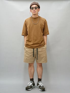 「UNIQLO（ユニクロ）の50色ソックス（消臭機能付き）（ソックス/靴下）」を使った、YANCHAさん（メンズ・167cm）の夏コーディネート