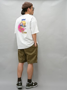 「UNIQLO（ユニクロ）の50色ソックス（消臭機能付き）（ソックス/靴下）」を使った、YANCHAさん（メンズ・167cm）の夏コーディネート