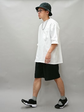 「Goodwear（グッドウェア）のGood wear グッドウェア SUPER BIGシルエット　ポケットTシャツ 2W7-2501（Tシャツ/カットソー）」を使った、YANCHAさん（メンズ・167cm）の秋コーディネート