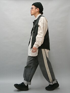 「WILD THINGS（ワイルドシングス）のアイテム（その他アウター）」を使った、YANCHAさん（メンズ・167cm）の秋コーディネート