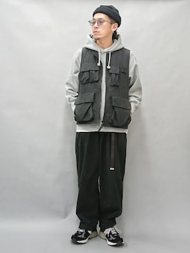 「WILD THINGS（ワイルドシングス）のアイテム（その他アウター）」を使った、YANCHAさん（メンズ・167cm）の秋コーディネート