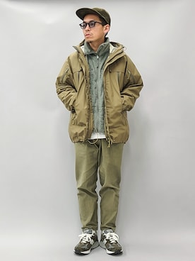 「チョコ色に染まれ」｜「アイテム（マウンテンパーカー）」を使った、YANCHAさん（メンズ・167cm）の冬コーディネート