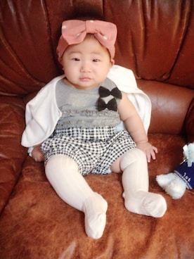 「SUCRE（シュクル）のアイテム」を使った、anon31さん（キッズ・70cm）の秋コーディネート