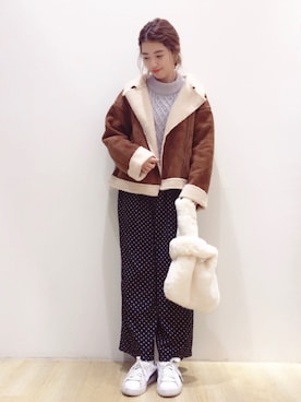 とば もえかさん(レディース・158cm)の秋コーディネート