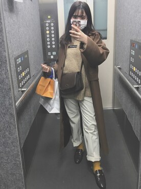 「DHOLIC（ディーホリック）のアイテム（その他アウター）」を使った、しゃいん。さん（レディース・155cm）の冬コーディネート