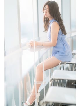 「RESEXXY（リゼクシー）のアイテム（サロペット/オーバーオール）」を使った、Miina☆o(｡'▽'｡)oさん（レディース・161cm）の秋コーディネート