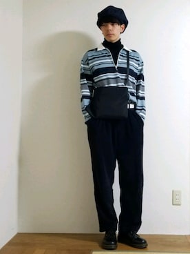 「ラガーシャツ」｜りょうたさん（メンズ・175cm）の春コーディネート