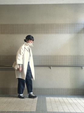 「黒髪」｜「アイテム（その他アウター）」を使った、non.さん（レディース・158cm）の冬コーディネート