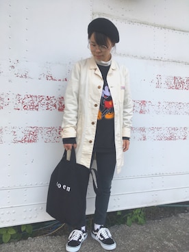 「coen（コーエン）のアイテム（その他アウター）」を使った、サブレ さん（レディース・157cm）の冬コーディネート