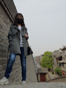 「Abercrombie&Fitch（アバークロンビーアンドフィッチ）のアイテム（パーカー）」を使った、nora’s wearさん（レディース・152cm）の春コーディネート