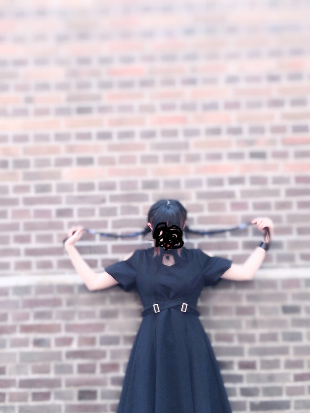 「EATMEのアイテム（ワンピース、ブラック系）」を使った、Sさん（レディース・157cm）の春コーディネートの1枚目の写真