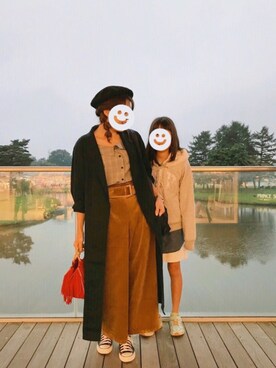 「CONVERSE（コンバース）のconverse（コンバース） ALL STAR OX（オールスターOX）（スニーカー）」を使った、mamarenon♡さん（レディース・158cm）の秋コーディネート