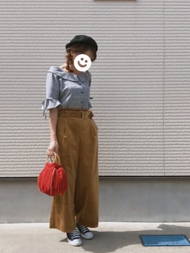 「CONVERSE（コンバース）のconverse（コンバース） ALL STAR OX（オールスターOX）（スニーカー）」を使った、mamarenon♡さん（レディース・158cm）の秋コーディネート