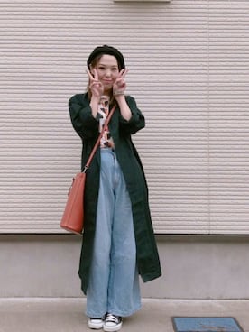 「CONVERSE（コンバース）のconverse（コンバース） ALL STAR OX（オールスターOX）（スニーカー）」を使った、mamarenon♡さん（レディース・158cm）の秋コーディネート