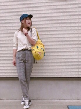 「CONVERSE（コンバース）のconverse（コンバース） ALL STAR OX（オールスターOX）（スニーカー）」を使った、mamarenon♡さん（レディース・158cm）の秋コーディネート