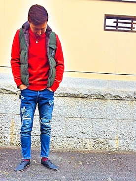 「MARINEDAY（マリンデイ）のアイテム」を使った、Ryo♪さん（メンズ・172cm）の冬コーディネート