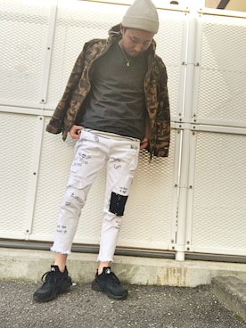 「ハラチ」｜「アイテム（ニットキャップ/ビーニー）」を使った、Ryo♪さん（メンズ・172cm）の春コーディネート