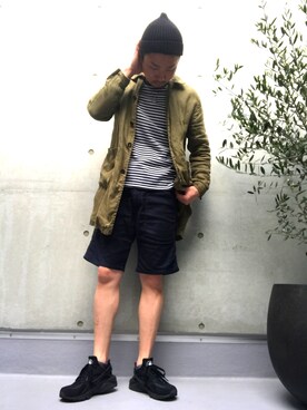 「ハラチ」｜「アイテム（ニットキャップ/ビーニー）」を使った、Ryo♪さん（メンズ・172cm）の春コーディネート