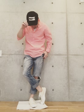 「MASTER&Co（マスターアンドコー）のアイテム（スニーカー）」を使った、Ryo♪さん（メンズ・172cm）の夏コーディネート