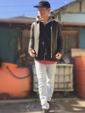 「アイテム（ジャージ）」を使った、RYOTAさん（メンズ・168cm・20代）の冬コーディネート