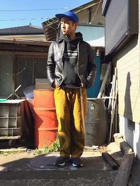「SASQUATCHfabrix.（サスクワァッチファブリックス）のアイテム」を使った、RYOTAさん（メンズ・168cm・20代）の冬コーディネート