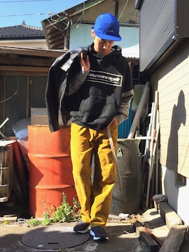 「SASQUATCHfabrix.（サスクワァッチファブリックス）のアイテム」を使った、RYOTAさん（メンズ・168cm・20代）の冬コーディネート