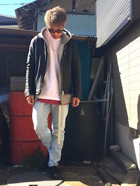 「SASQUATCHfabrix.（サスクワァッチファブリックス）のアイテム」を使った、RYOTAさん（メンズ・168cm・20代）の冬コーディネート