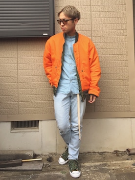 「SASQUATCHfabrix.（サスクワァッチファブリックス）のアイテム」を使った、RYOTAさん（メンズ・168cm・20代）の春コーディネート