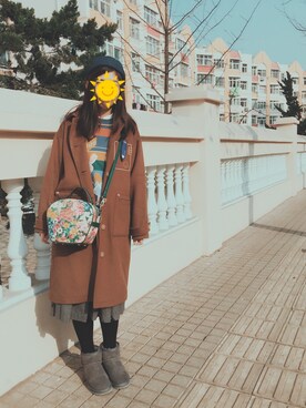 「TYAKASHAのアイテム（ジャケット/アウター）」を使った、viola_blueさん（レディース・168cm）の冬コーディネート